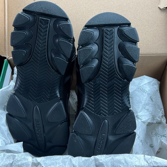 MEN'S LACOSTE L003 NEO TEXTILE CASUAL SHOES BLACK/NAVY/GREY SIZE 8.5 NEW - Picture 8 of 9